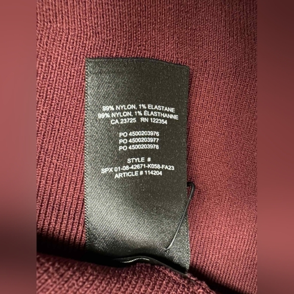 Babaton Sculpt Knit Applause Dress Spiced Burgundy Size 2XS EUC - Picture 7 of 7